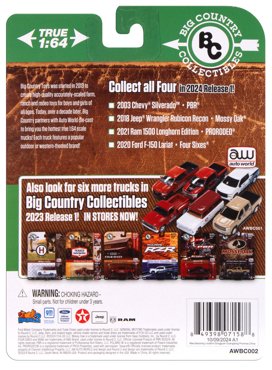 Auto World BCC Four Sixes 2020 Ford F-150 Lariat 1:64 Diecast