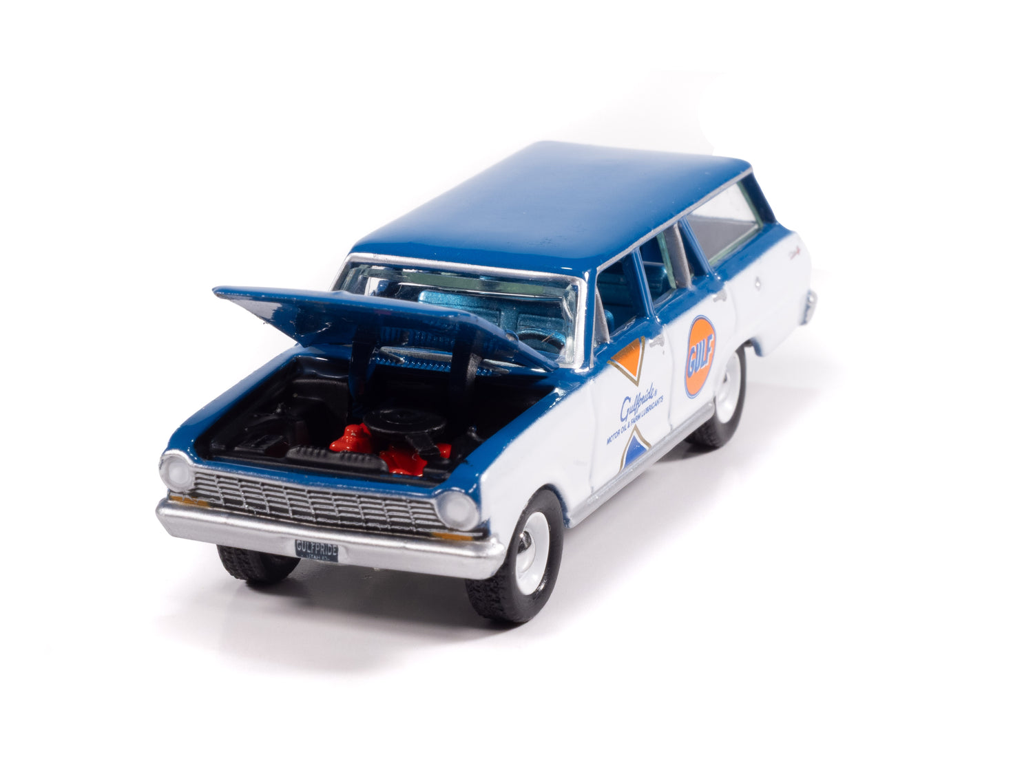 Auto World 1963 Chevy II Wagon Gulf 1:64 Diecast - Auto World Store