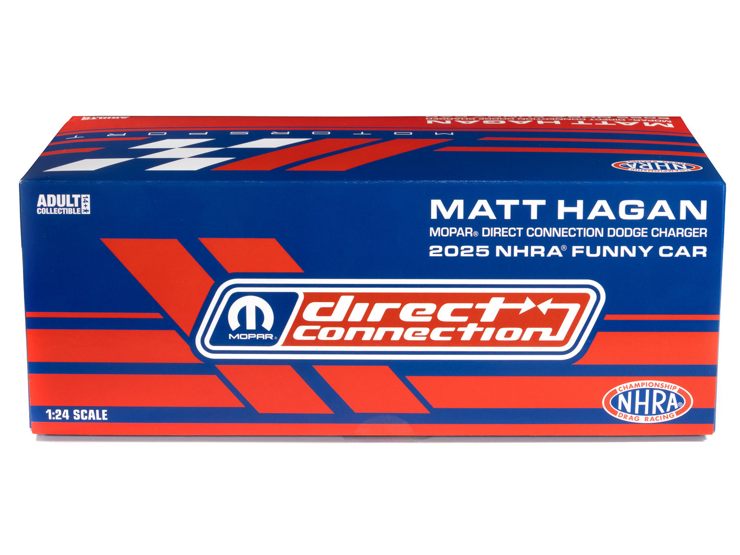 'PRE-ORDER" Auto World NHRA 2025 Matt Hagan Direct Connection Dodge Charger Funny Car 1:24 Scale Diecast (DUE LATE JANUARY 2026)
