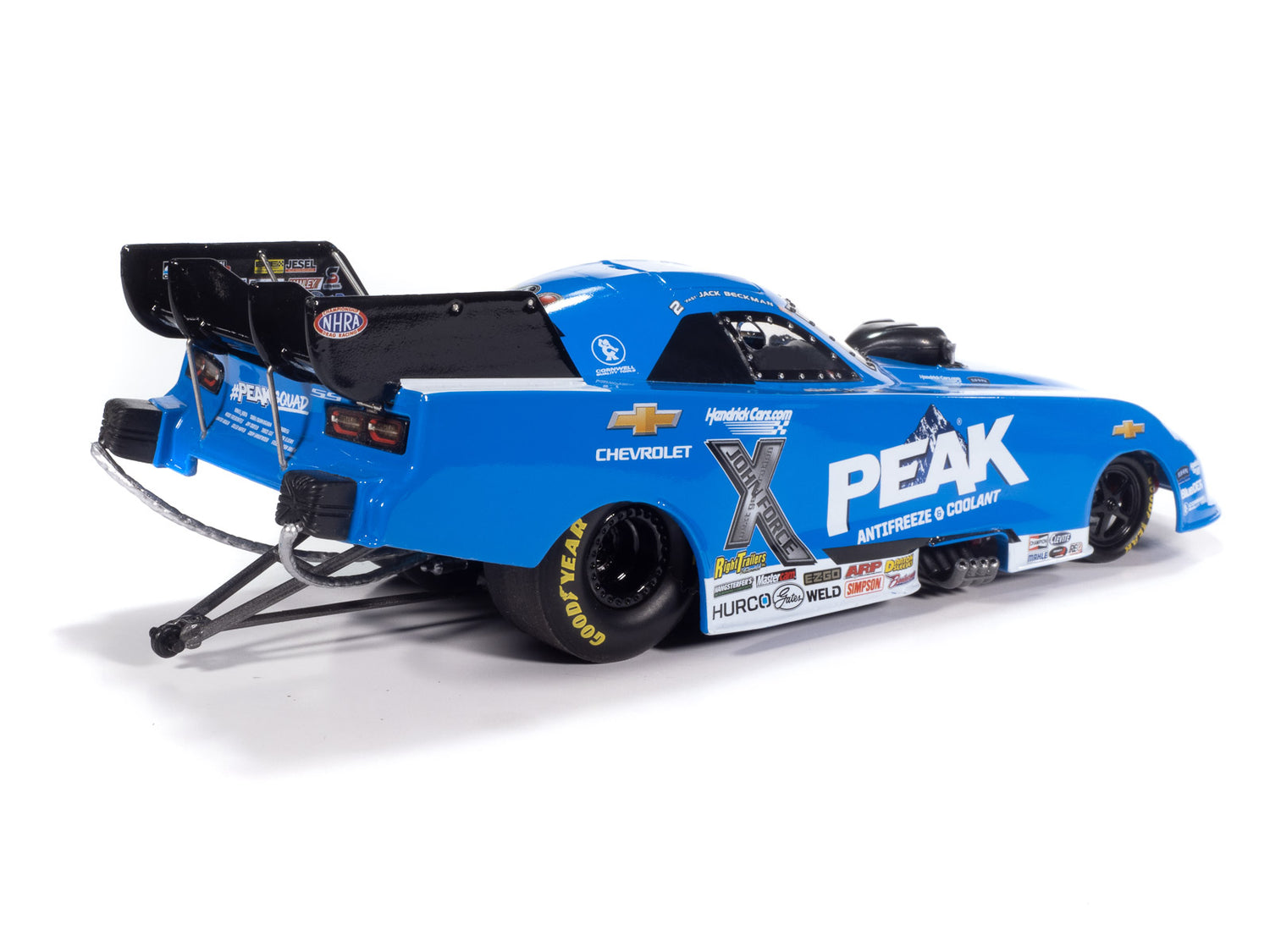'PRE-ORDER" Auto World NHRA 2025 Jack Beckman Peak Chevy Camaro Funny Car 1:24 Scale Diecast (DUE JANUARY 2026)