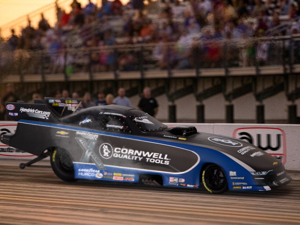 "PRE-ORDER" Auto World NHRA 2026 Jordan Vandergriff Cornwell Tools Chevy Camaro Funny Car 1:24 Scale Diecast (DUE NOVEMBER 2026)