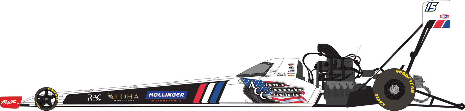 "PRE-ORDER" Auto World NHRA 2026 Tony Schumacher American Construction Top Fuel Dragster 1:24 Scale Diecast (DUE OCTOBER 2026)