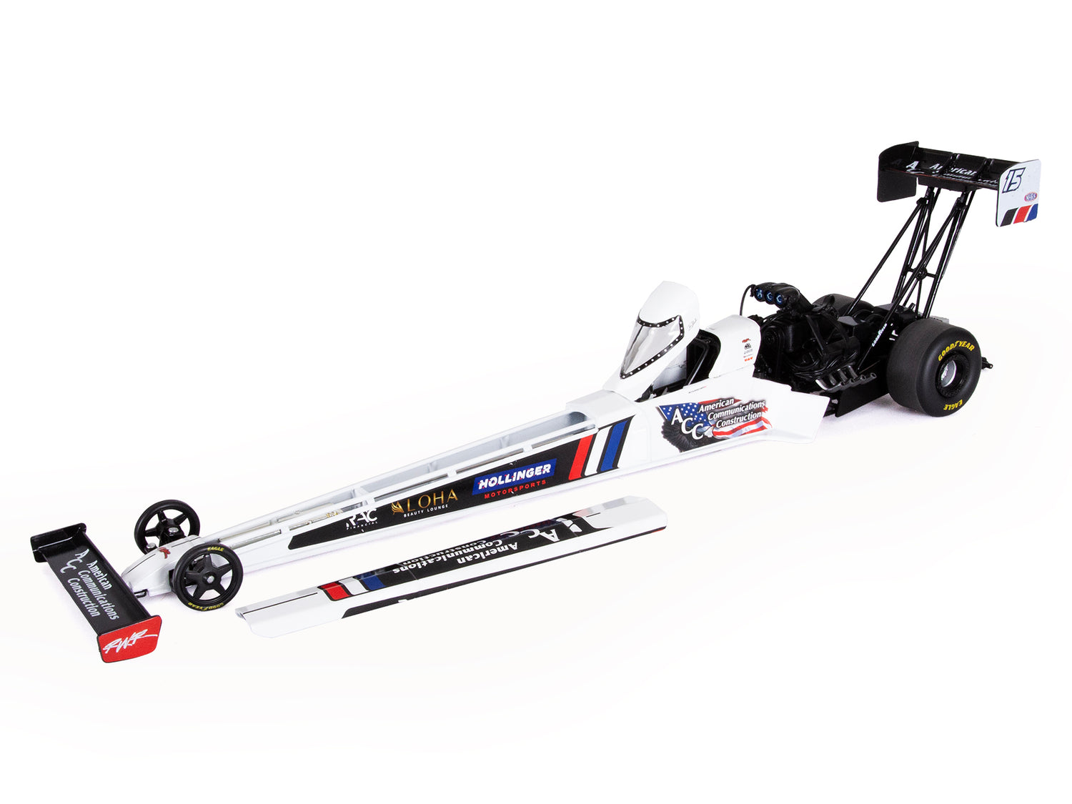 "PRE-ORDER" Auto World NHRA 2026 Tony Schumacher American Construction Top Fuel Dragster 1:24 Scale Diecast (DUE OCTOBER 2026)