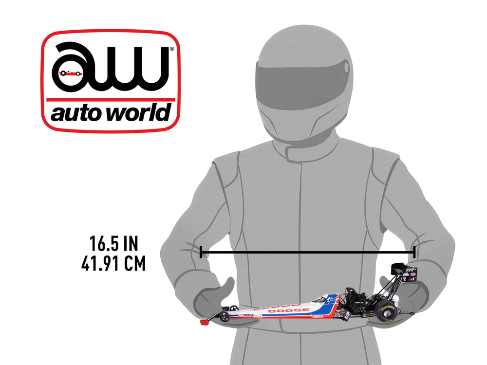 "PRE-ORDER" Auto World NHRA 2026 Leah Pruett Dodge Top Fuel Dragster 1:24 Scale Diecast (DUE DECEMBER 2026)