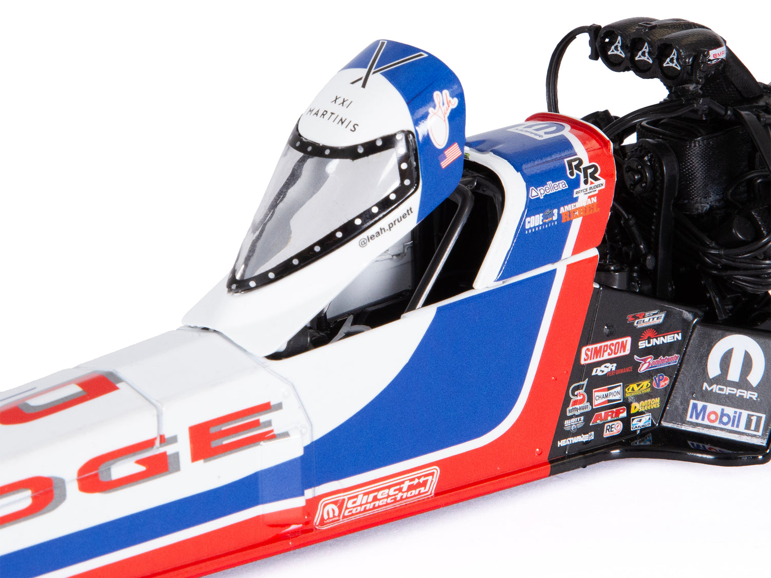 "PRE-ORDER" Auto World NHRA 2026 Leah Pruett Dodge Top Fuel Dragster 1:24 Scale Diecast (DUE DECEMBER 2026)