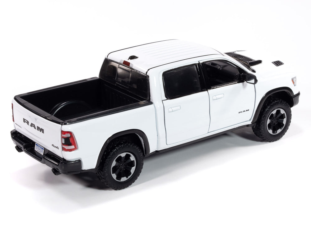 Johnny Lightning 2019 Ram 1500 Crew Cab Rebel (White) 1:27 Diecast