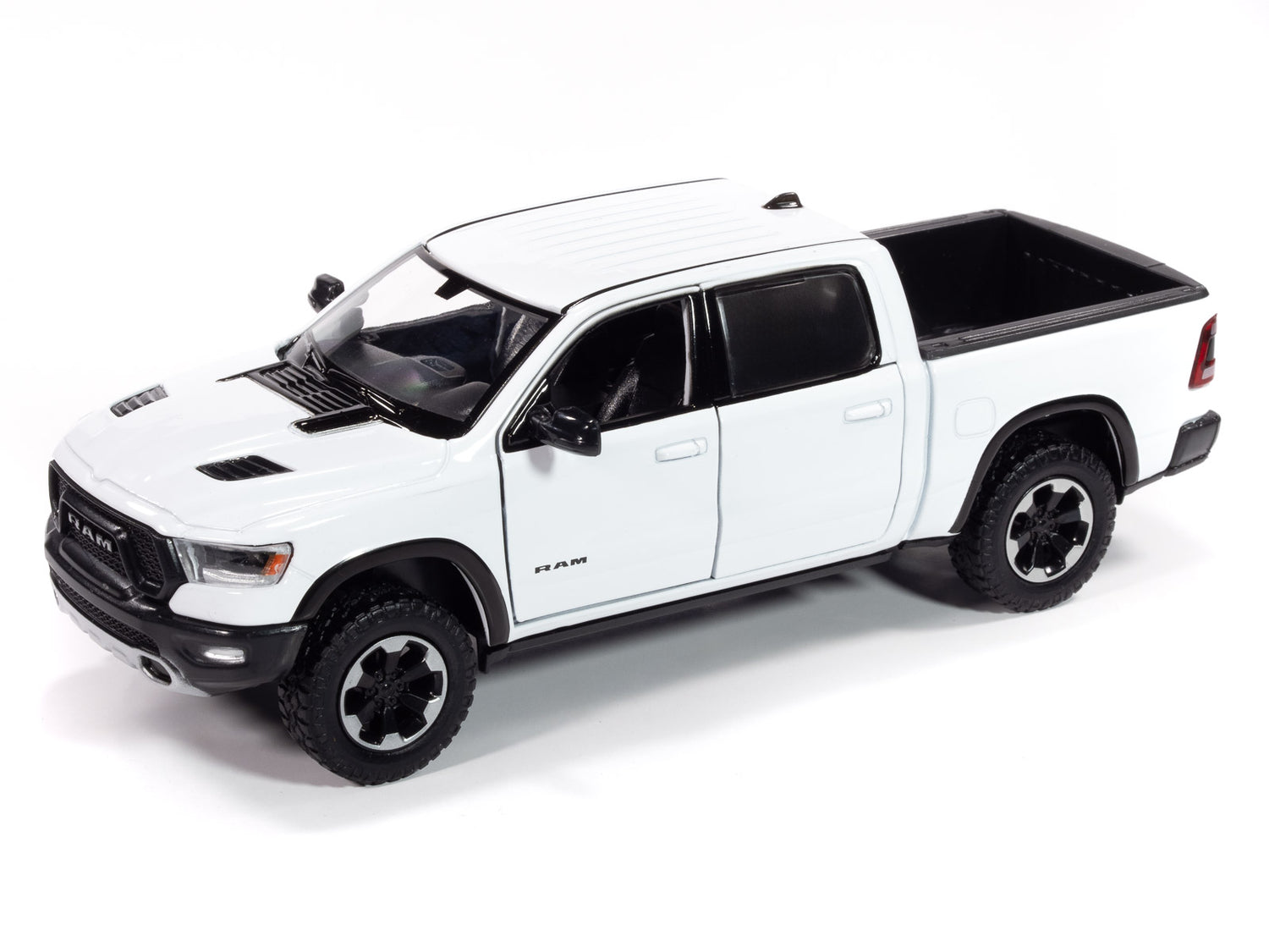 Johnny Lightning 2019 Ram 1500 Crew Cab Rebel (White) 1:27 Diecast