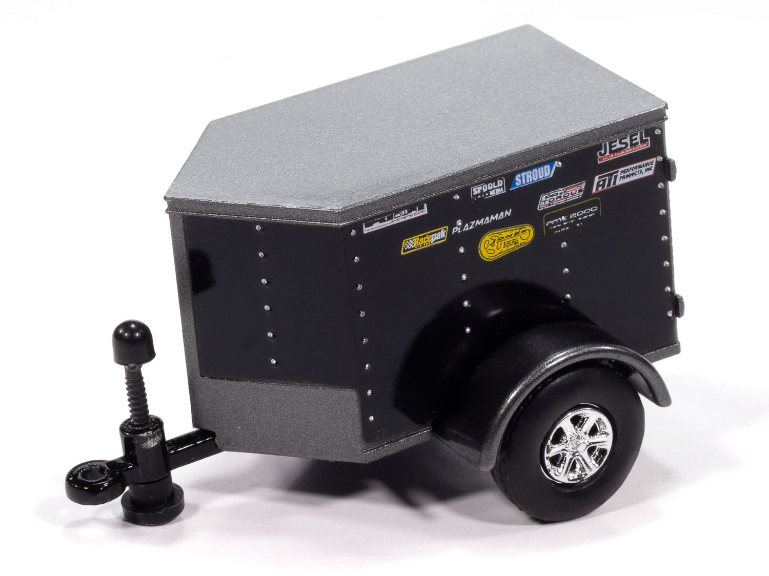 Johnny Lightning Drag & Drive David Armentrout 1967 Chevy II Nova w/Small Enclosed Trailer 1:64 Diecast