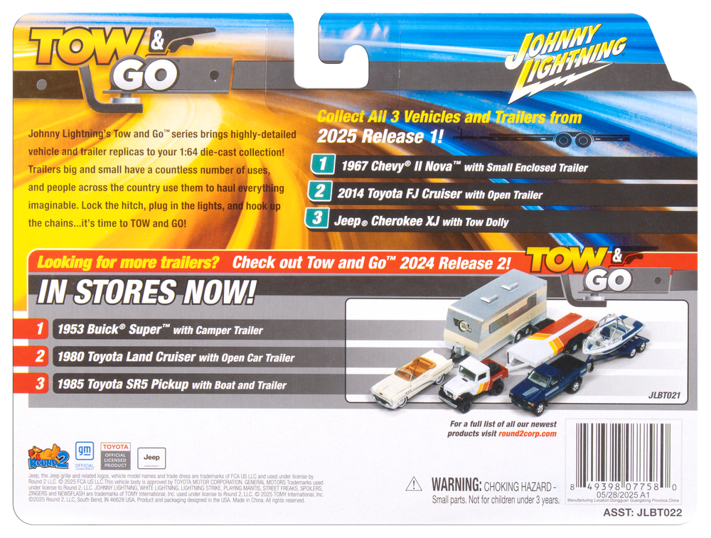 Johnny Lightning Jeep Cherokee XJ w/Tow Dolly 1:64 Diecast