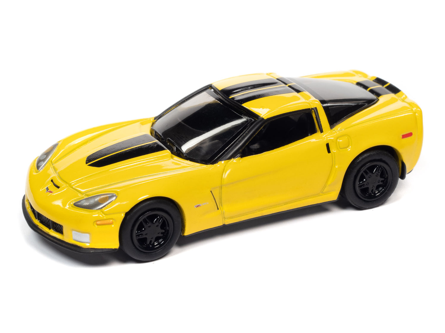 Johnny Lightning Classic Gold 2012 Chevrolet Corvette Z06 (Velocity Yellow w/ Black Stripes) 1:64 Scale Diecast