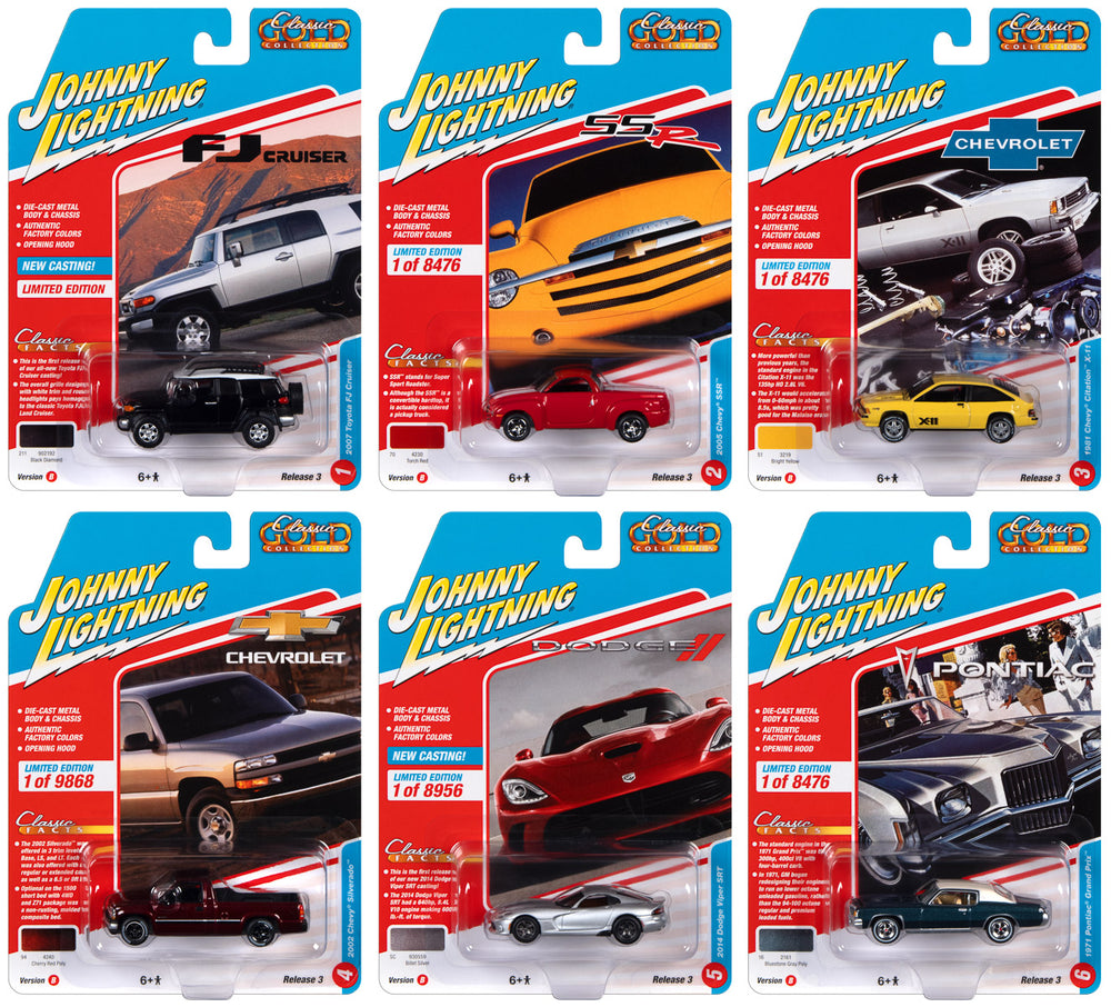 Johnny Lightning Classic Gold 2022 Release 3 Set B (6-Car Set) 1:64 Diecast
