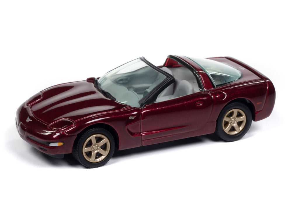 Johnny Lightning Classic Gold 2003 Chevy Corvette 50th Anniversary (Anniversary Red) 1:64 Scale Diecast - Auto World Store
