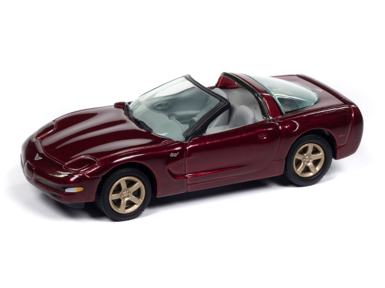 Johnny Lightning Classic Gold 2003 Chevy Corvette 50th Anniversary (Anniversary Red) 1:64 Scale Diecast - Auto World Store