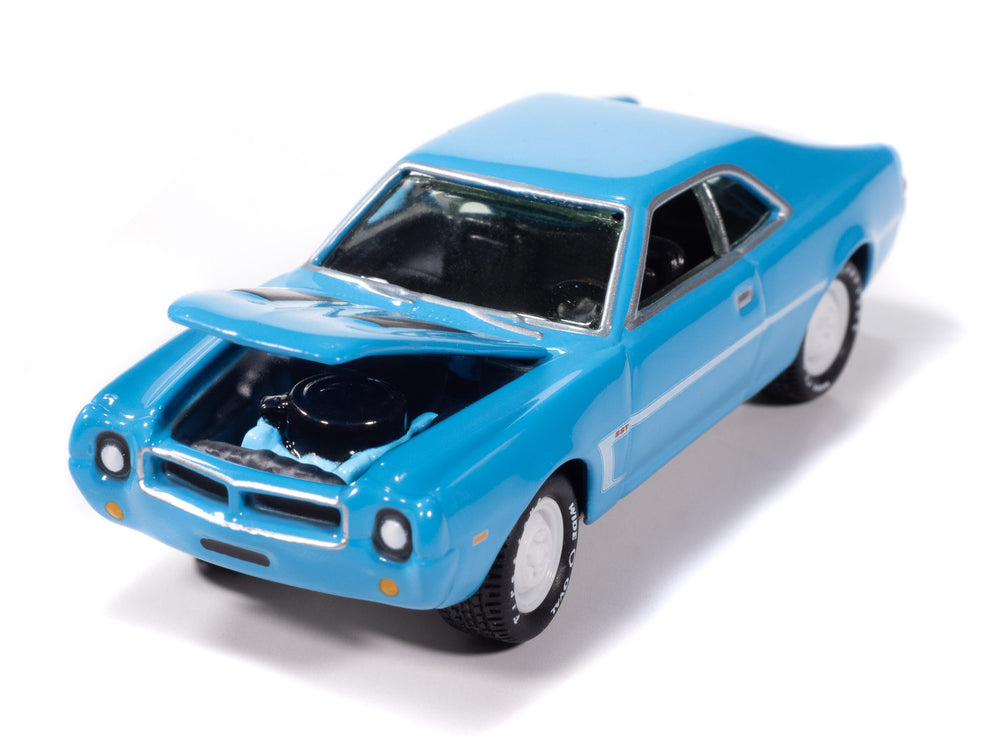 Johnny Lightning Classic Gold 1969 AMC Javelin (Big Bad Blue w/ White C Stripe) 1:64 Scale Diecast