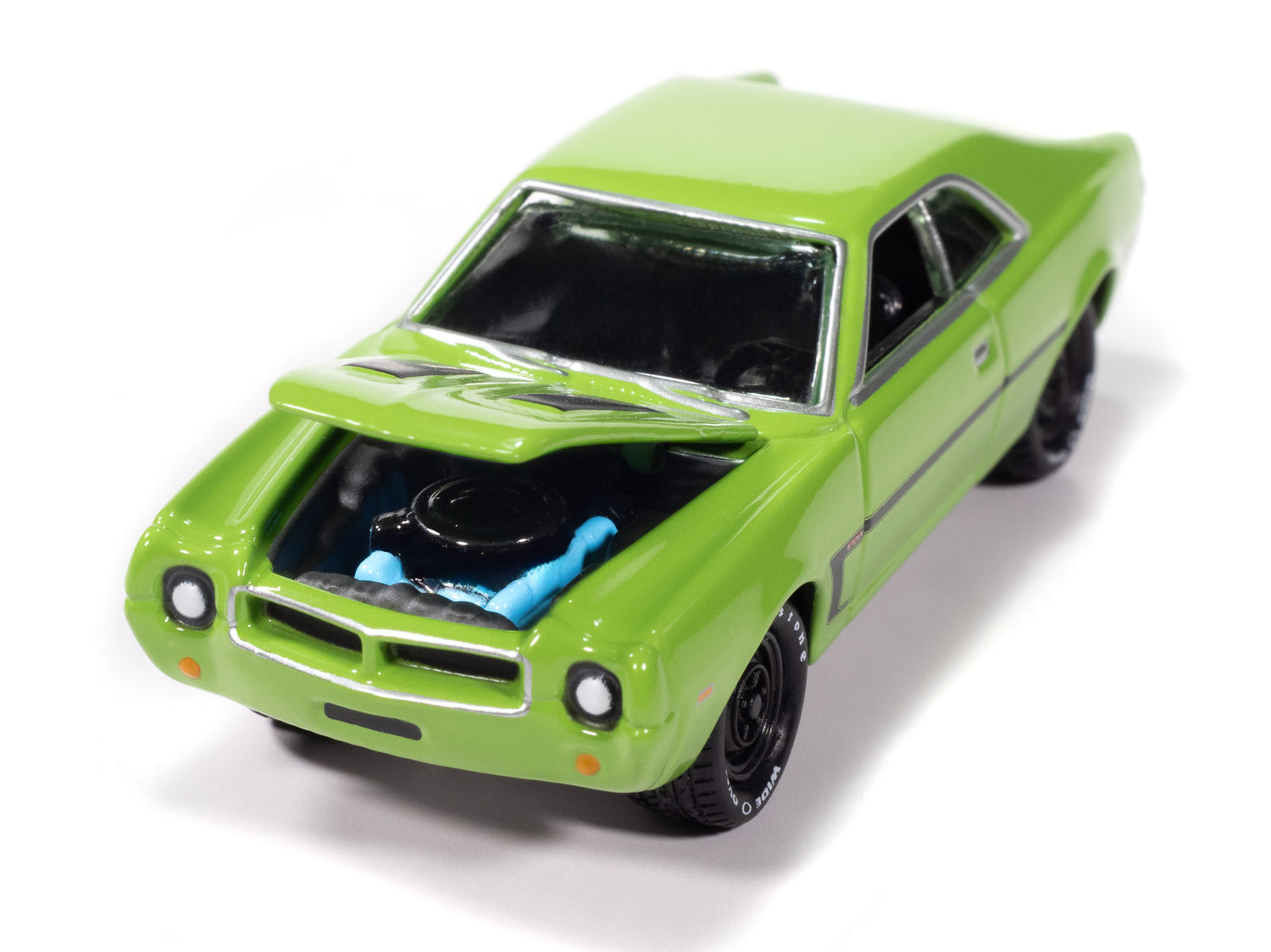Johnny Lightning Classic Gold 1969 AMC Javelin (Big Bad Green w/ White C Stripe) 1:64 Scale Diecast