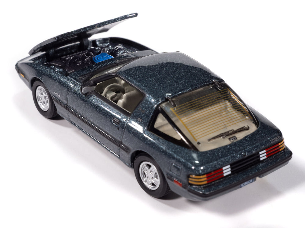 Johnny Lightning Classic Gold 1985 Mazda RX-7 (V3 Tender Blue) 1:64 Scale Diecast