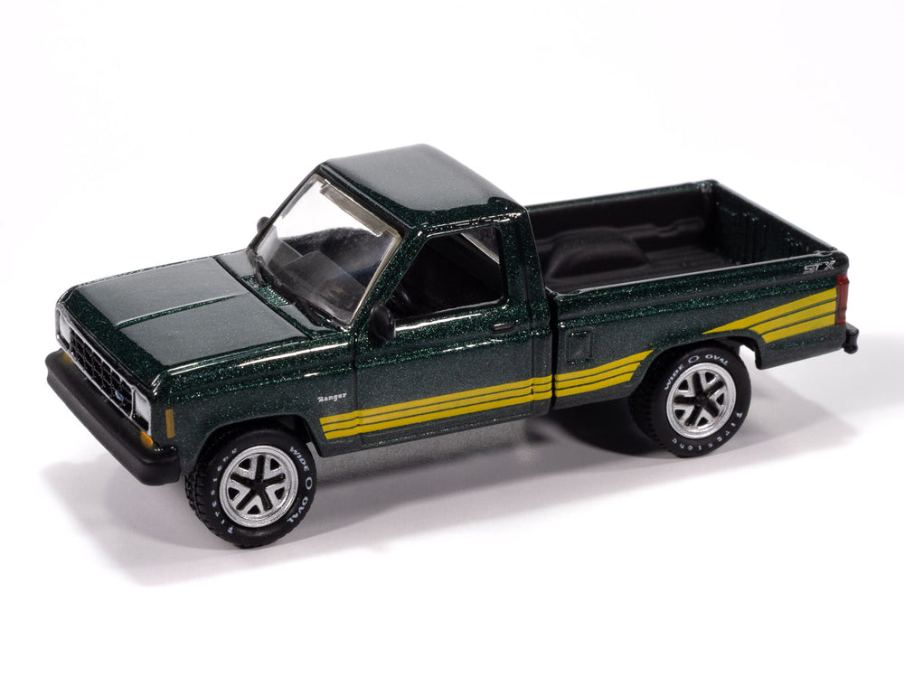 Johnny Lightning Classic Gold 1987 Ford Ranger STX (Alpine Green W/ Gold STX Stripes) 1:64 Scale Diecast