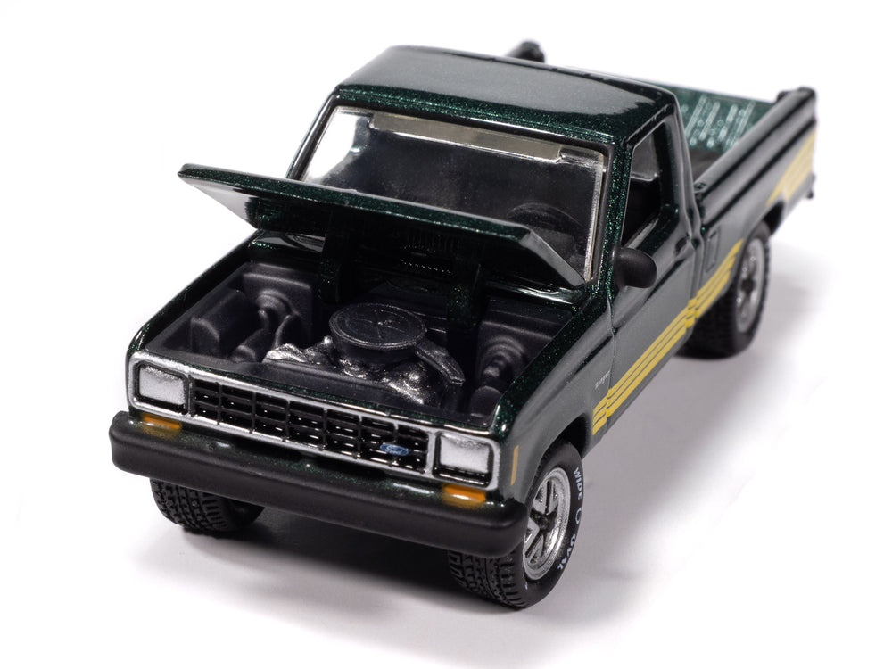 Johnny Lightning Classic Gold 1987 Ford Ranger STX (Alpine Green W/ Gold STX Stripes) 1:64 Scale Diecast