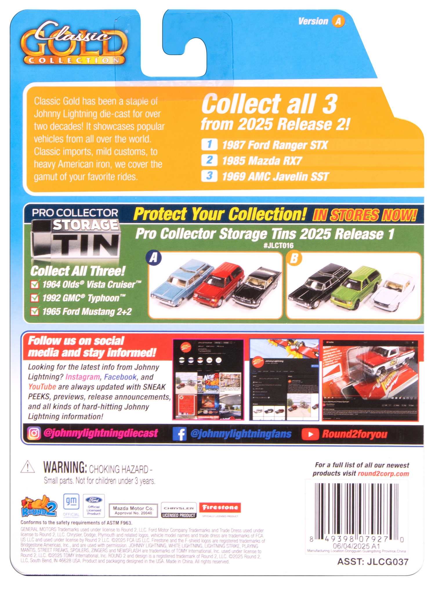 Johnny Lightning Classic Gold 1987 Ford Ranger STX (Alpine Green W/ Gold STX Stripes) 1:64 Scale Diecast