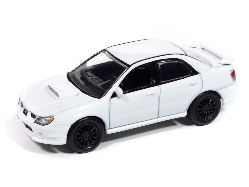Johnny Lightning 2006 Subaru WRX (Pure White) with Collector Tin 1:64 Diecast