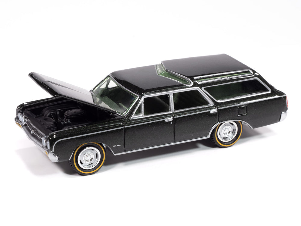 Johnny Lightning 1964 Olds Vista Cruiser (Jade Mist Poly) with Collector Tin 1:64 Diecast