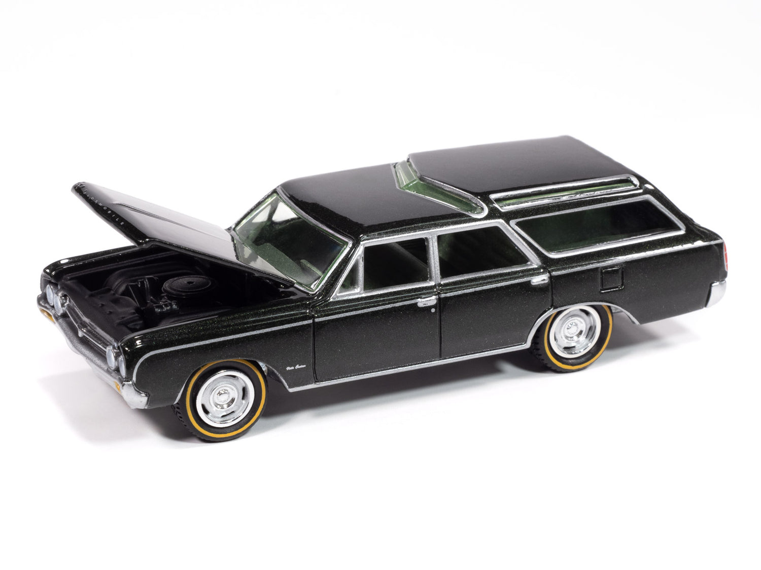 Johnny Lightning 1964 Olds Vista Cruiser (Jade Mist Poly) with Collector Tin 1:64 Diecast