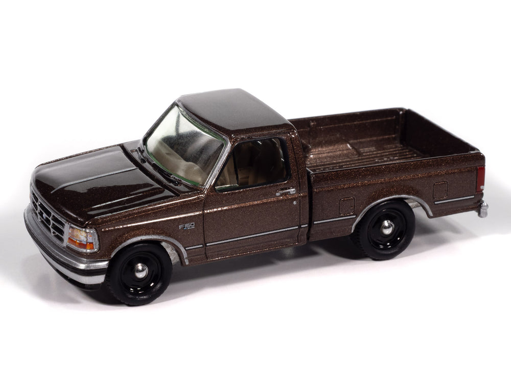 Johnny Lightning 1993 Ford F-150 (Medium Mocha Poly) with Collector Tin 1:64 Diecast