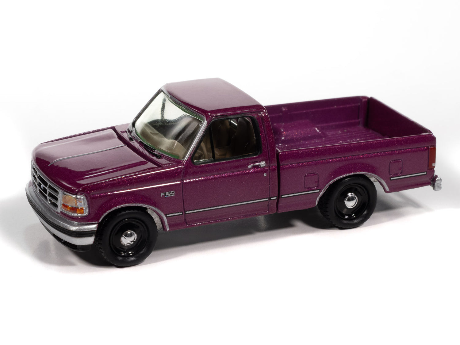 Johnny Lightning 1993 Ford F-150 (Iris Poly) with Collector Tin 1:64 Diecast