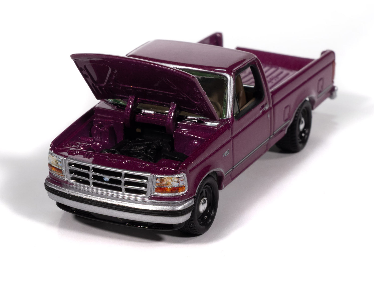 Johnny Lightning 1993 Ford F-150 (Iris Poly) with Collector Tin 1:64 Diecast