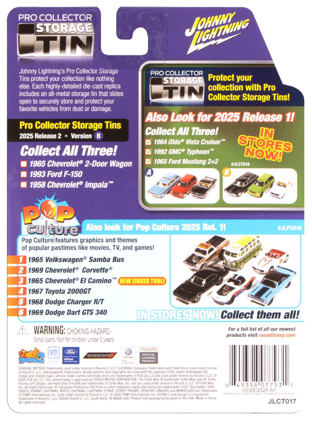 Johnny Lightning 1993 Ford F-150 (Iris Poly) with Collector Tin 1:64 Diecast