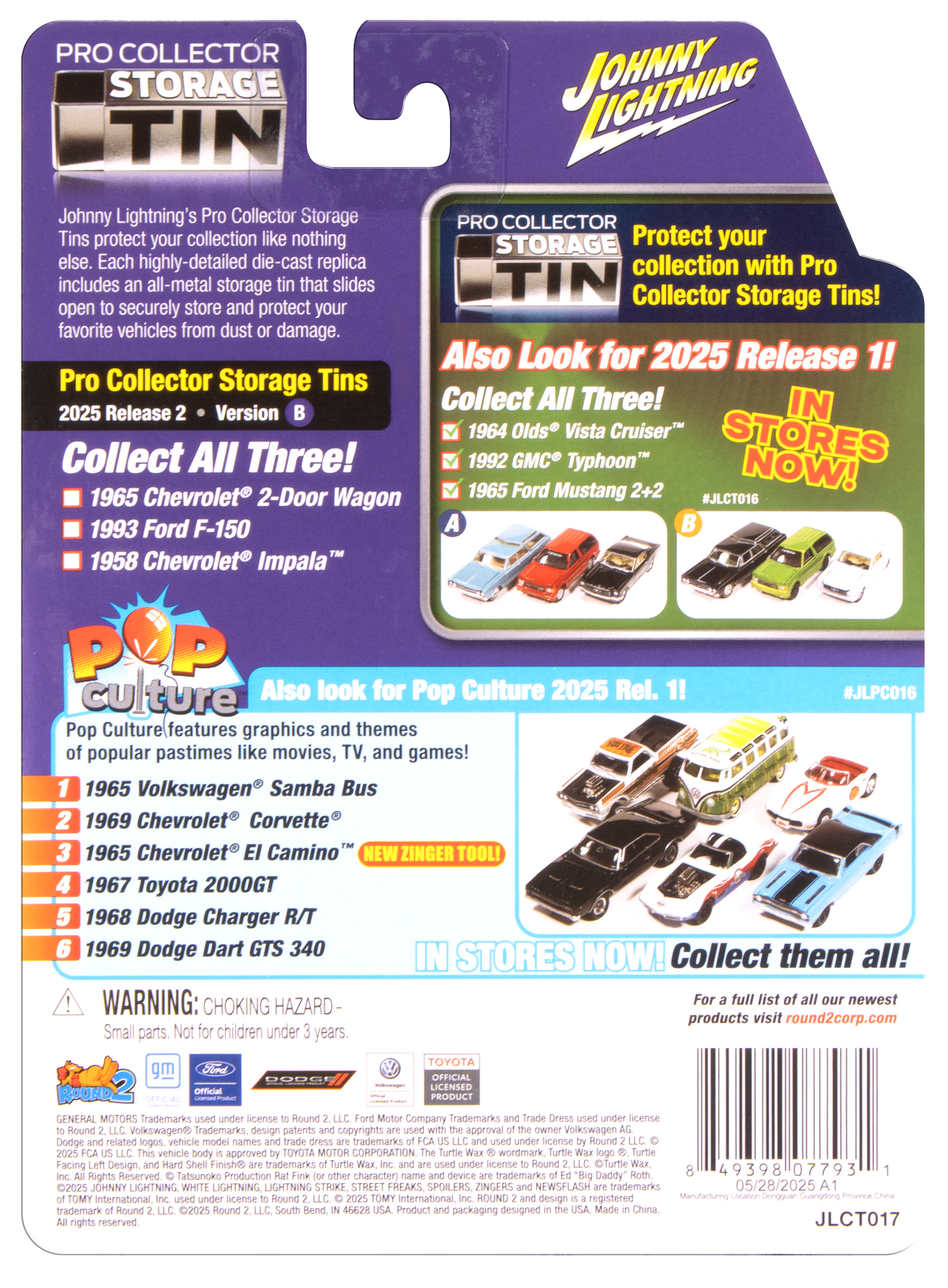 Johnny Lightning 1993 Ford F-150 (Iris Poly) with Collector Tin 1:64 Diecast