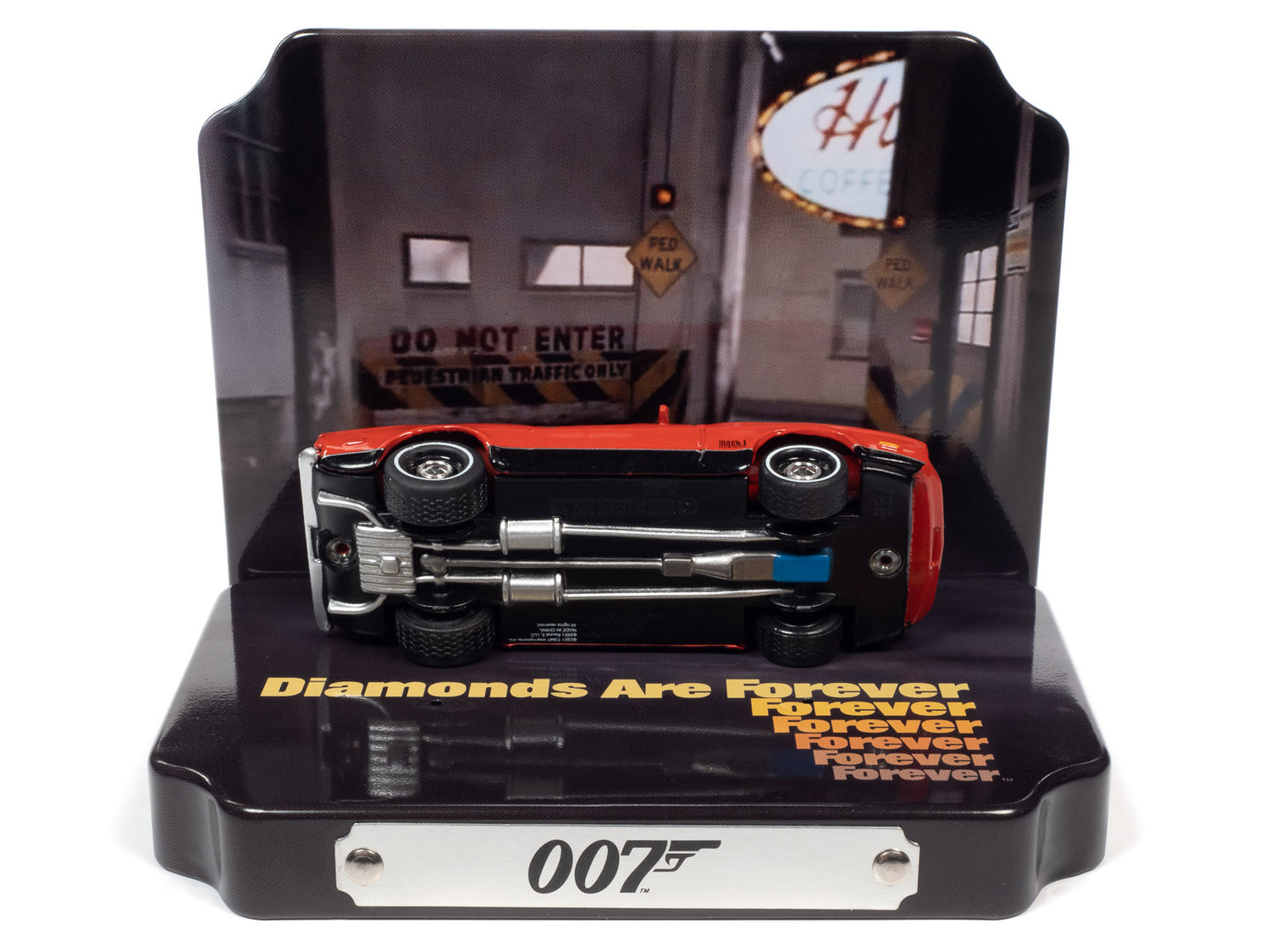 Johnny Lightning Diamonds Are Forever 1971 Ford Mustang Mach 1 w/Tin (Red) 1:64 Scale Diecast (BOND17)