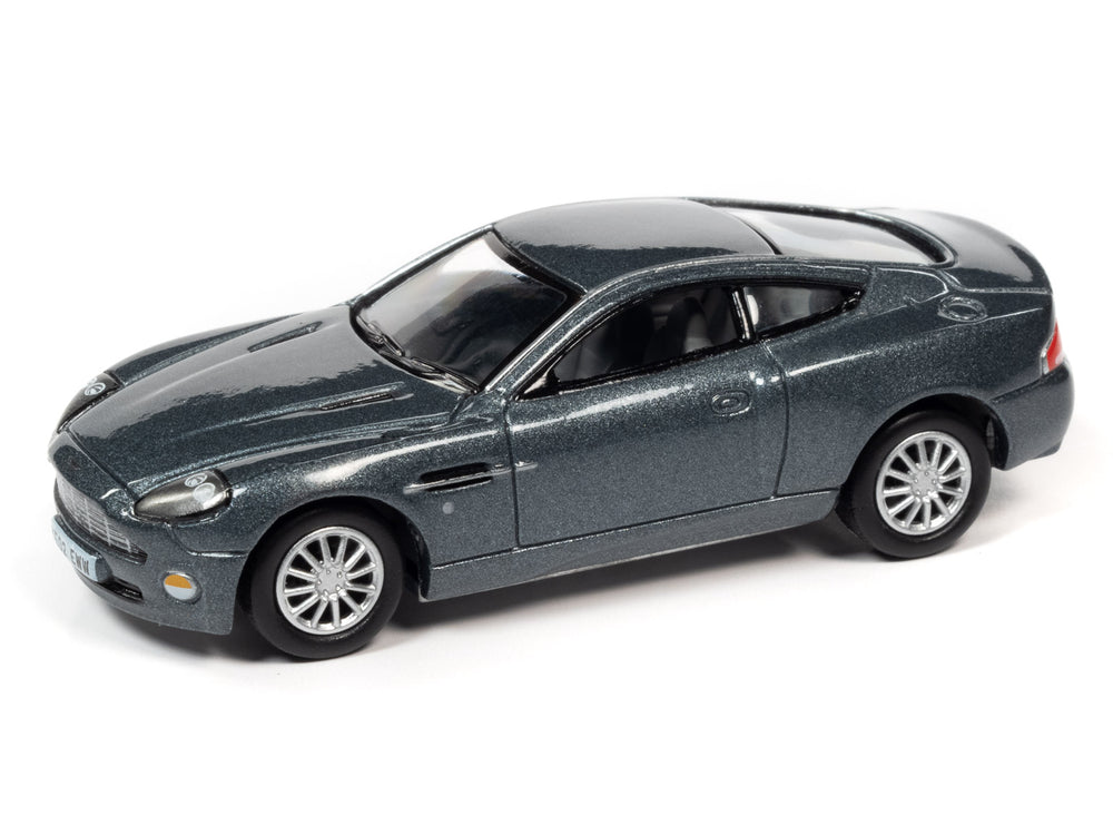 Johnny Lightning Die Another Day 2002 Aston Martin Vanquish w/Tin (Tungsten Silver) 1:64 Scale Diecast (BOND17)
