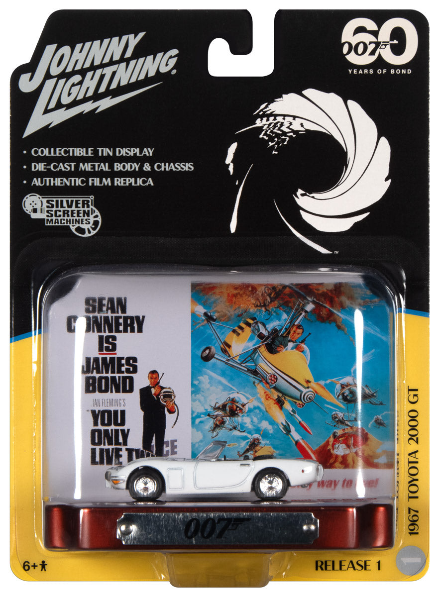 Johnny Lightning You Only Live Twice 1967 Toyota 2000 GT w/Tin 1:64 Scale Diecast (BOND17)