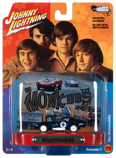 Johnny Lightning The Monkees Shelby Daytona Cobra The Klutzmobile w/Tin display 1:64 Scale Diecast