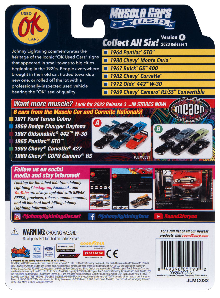 Johnny Lightning Muscle Cars USA 2023 Release 1 Set A (6-Car Sealed Case) 1:64 Diecast