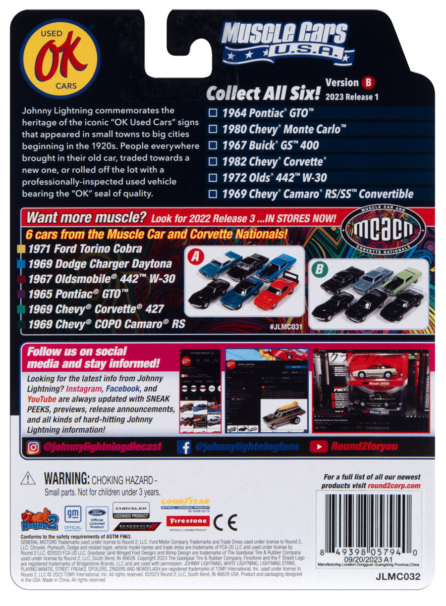 Johnny Lightning Muscle Cars USA 2023 Release 1 Set B (6-Car Sealed Case) 1:64 Diecast