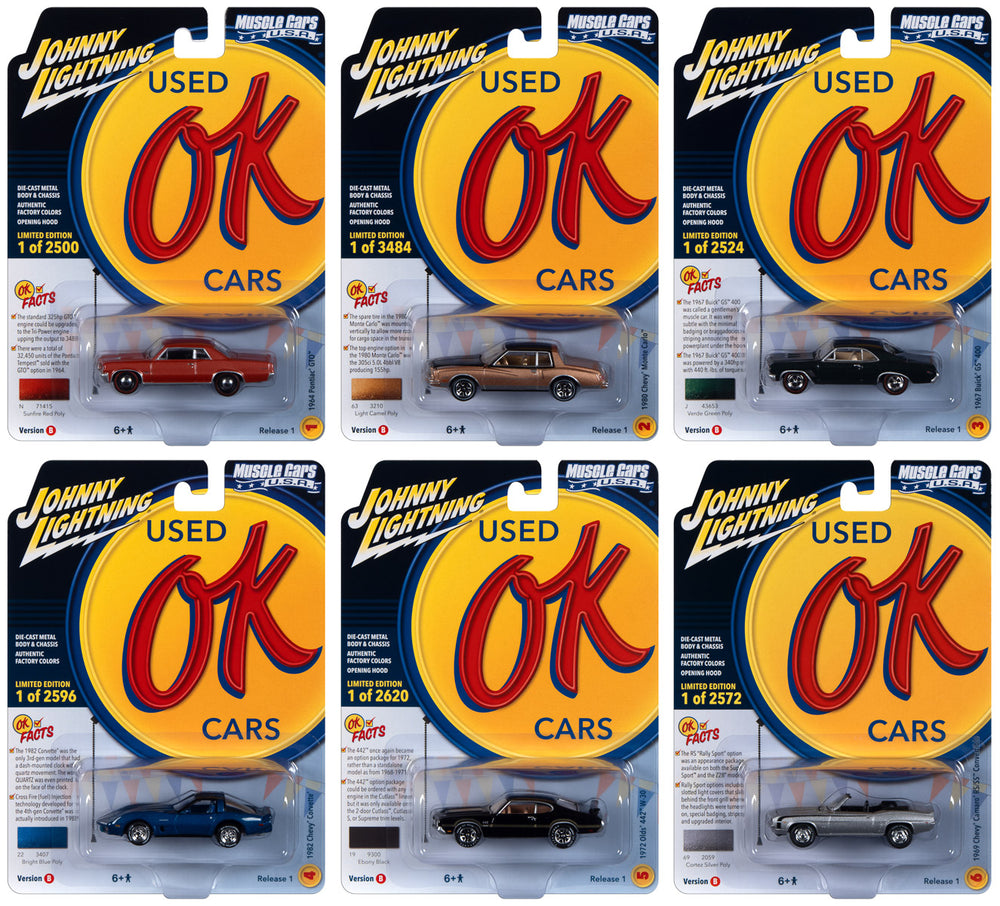 Johnny Lightning Muscle Cars USA 2023 Release 1 Set B (6-Car Sealed Case) 1:64 Diecast
