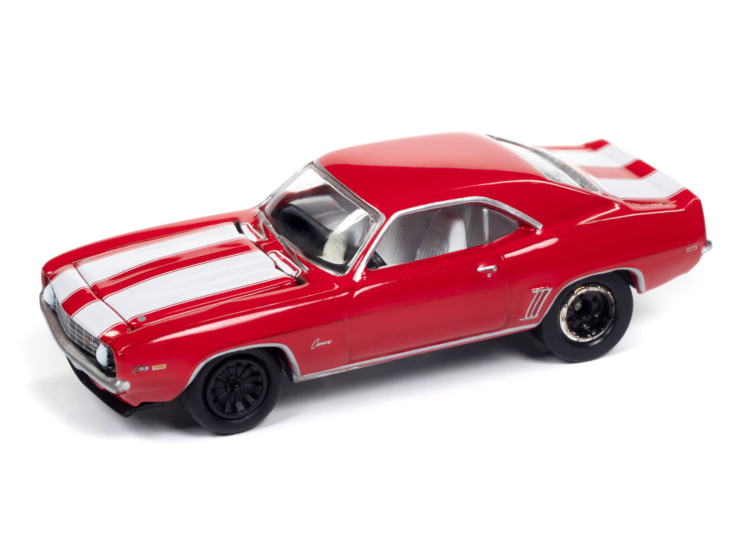 Johnny Lightning Muscle Cars 1969 Chevy Camaro Z28 (Red with White Stripes) 1:64 Scale Diecast