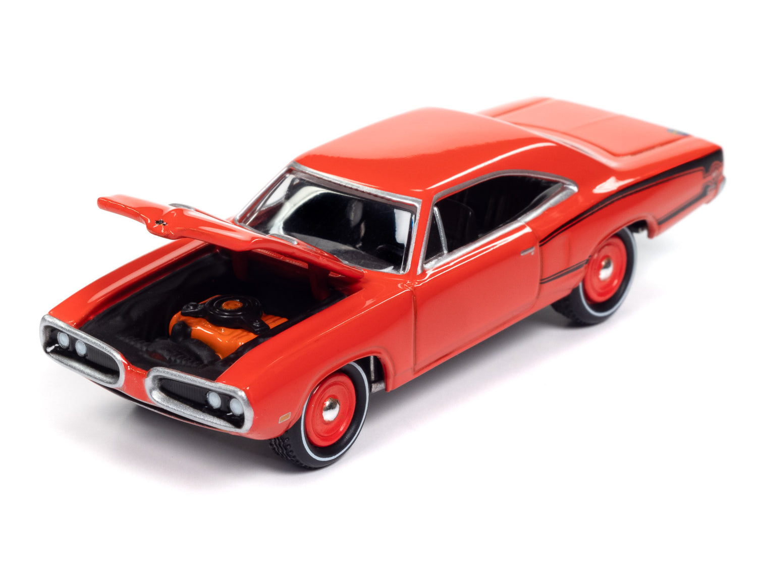 Johnny Lightning Muscle Cars Mr. Norm's 1970 Dodge Super Bee (Hemi Orange w/Black Super Bee “C” Stripe) 1:64 Scale Diecast