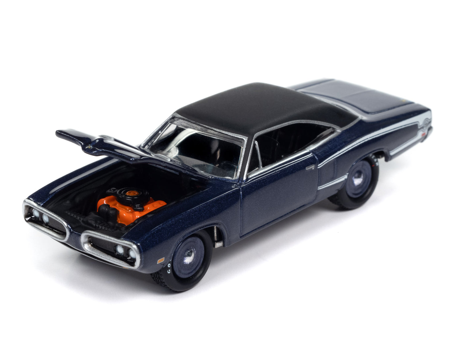 Johnny Lightning Muscle Cars Mr. Norm's 1970 Dodge Super Bee (Plum Crazy w/Flat Black Roof & White Super Bee “C” Stripe) 1:64 Scale Diecast