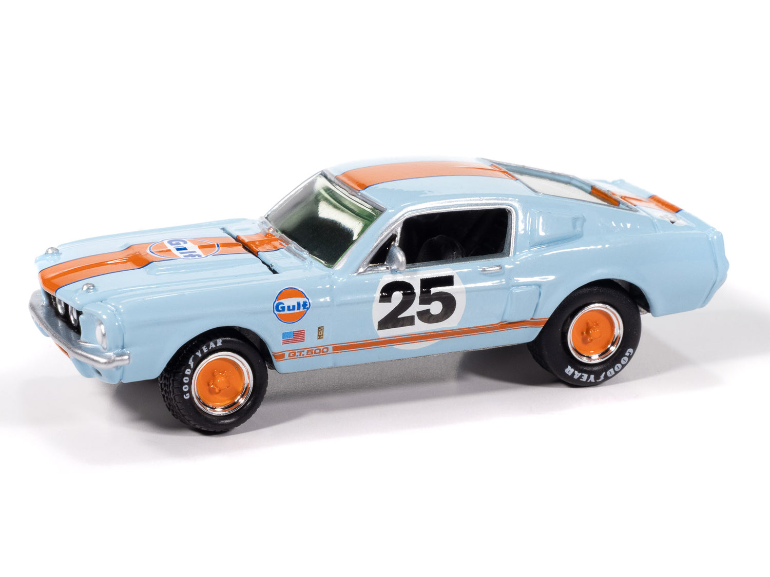 Johnny Lightning Muscle Cars 1967 Shelby GT-500 (Gulf Light Blue w/ Orange Stripe) 1:64 Scale Diecast