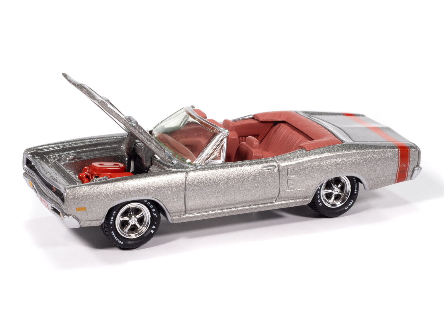 Johnny Lightning Muscle Cars 1969 Dodge Coronet R/T Convertible (A4 Silver) 1:64 Scale Diecast