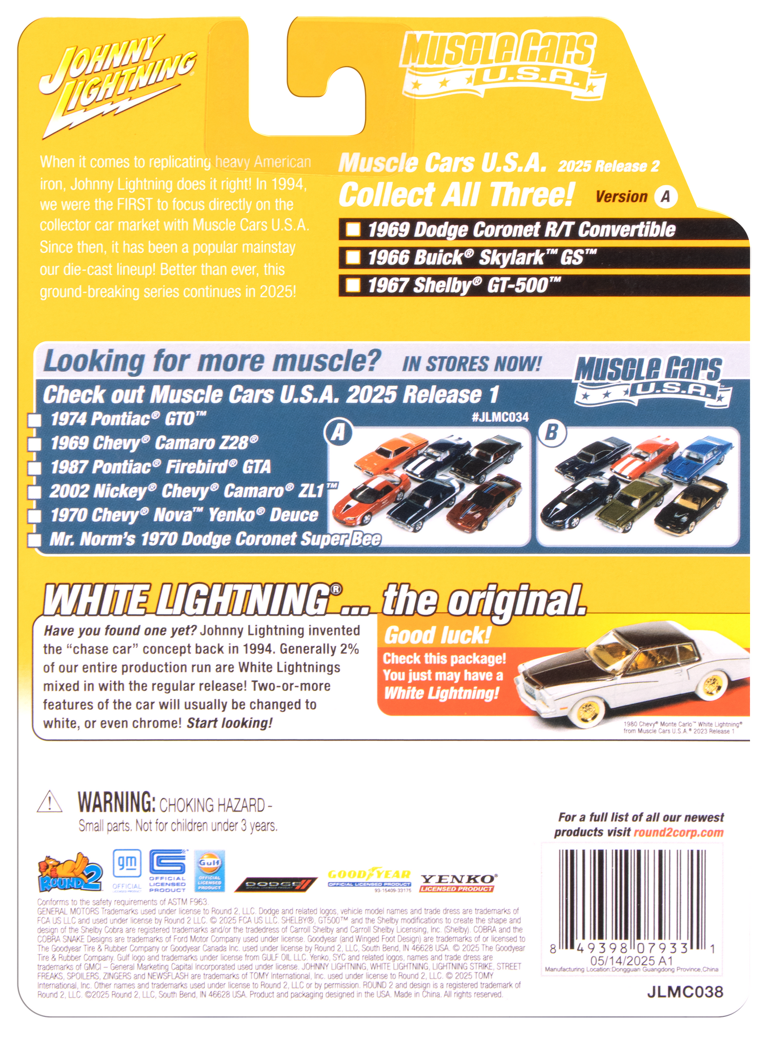 Johnny Lightning Muscle Cars 1969 Dodge Coronet R/T Convertible (T5 Copper) 1:64 Scale Diecast