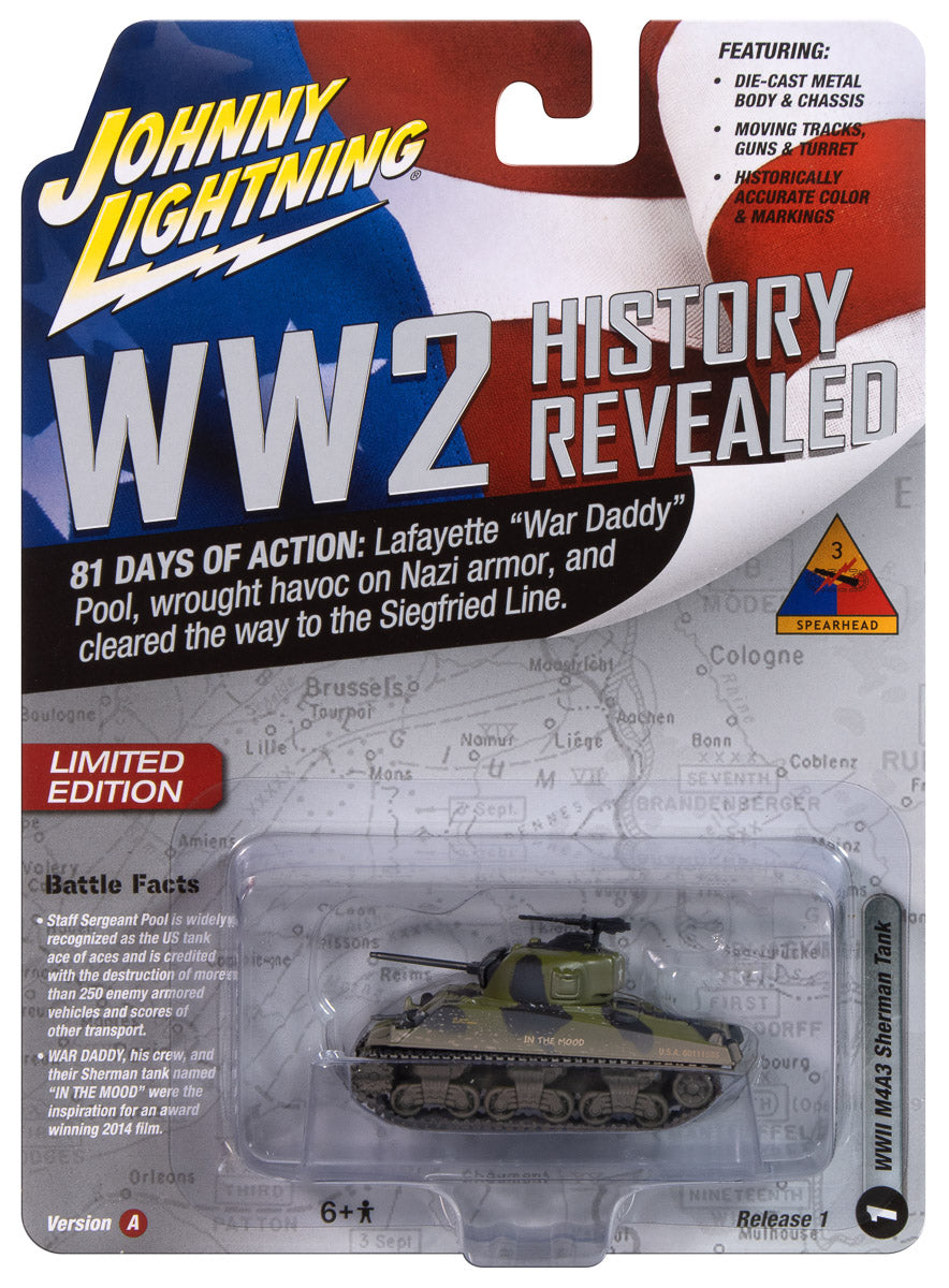 Johnny Lightning M4A3 Sherman Tank (81 Days of Action) Diecast