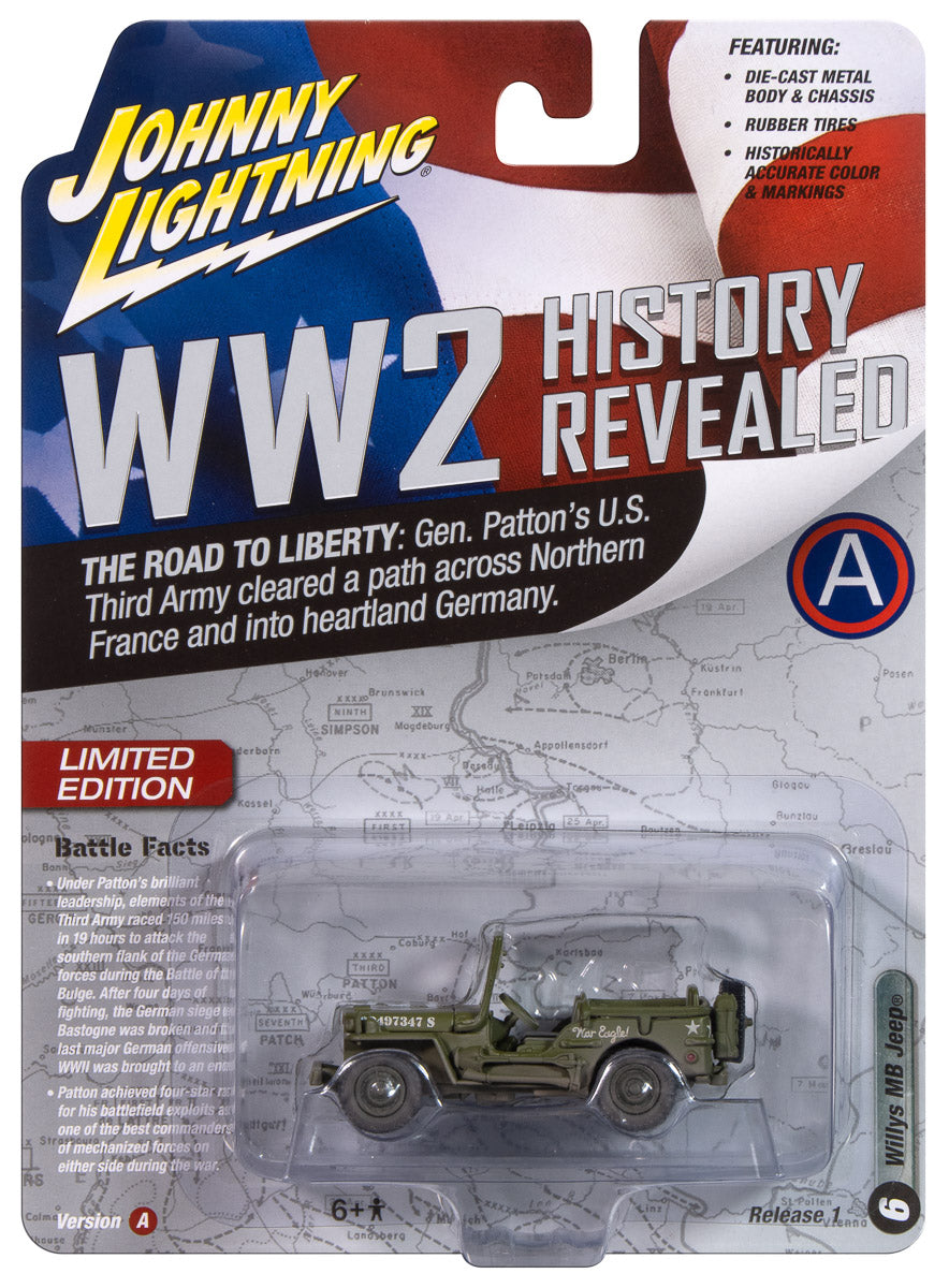 Johnny Lightning Willys MB Jeep (The Road to Liberty) Diecast