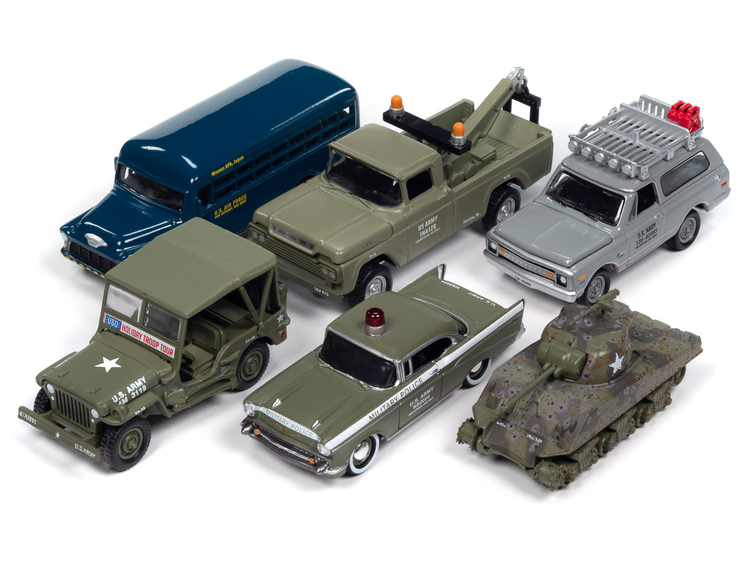 Johnny Lightning Military 2024 Release 2 Set A (6-Piece Sealed Case) Diecast