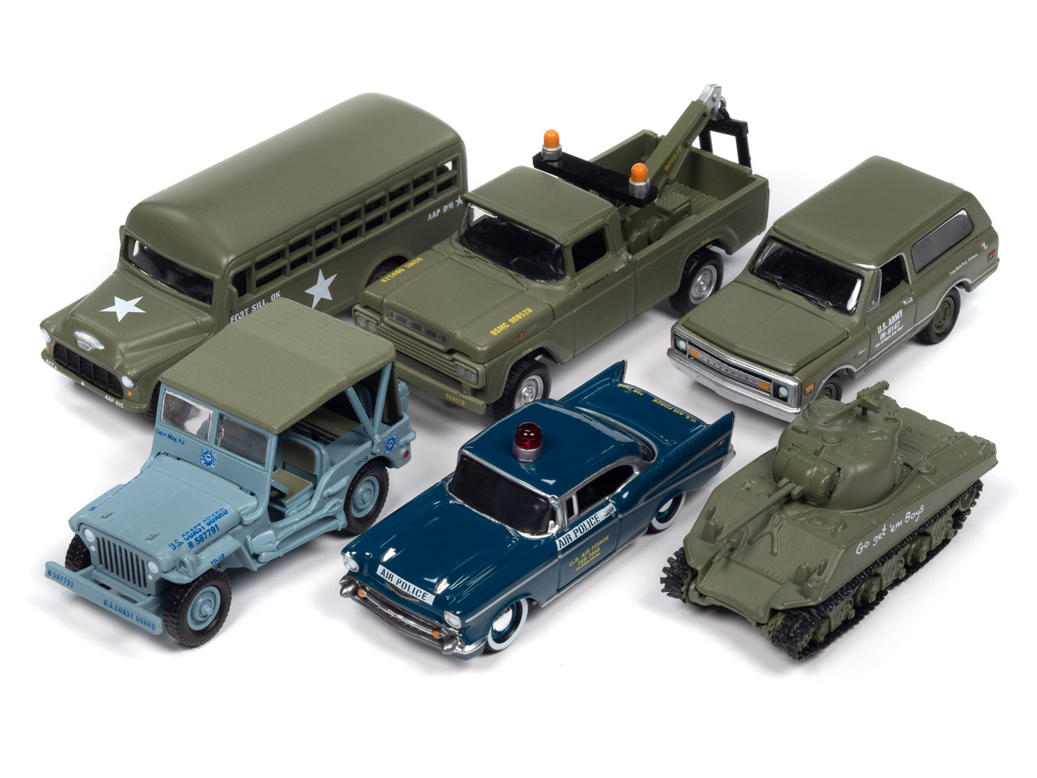 Johnny Lightning Military 2024 Release 2 Set B (6-Piece Sealed Case) Diecast