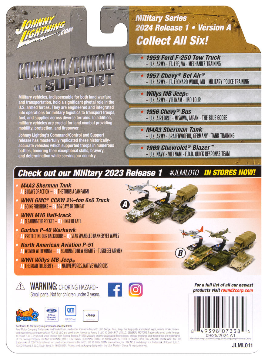 Johnny Lightning Military 2024 Release 2 Set A (6-Piece Sealed Case) Diecast
