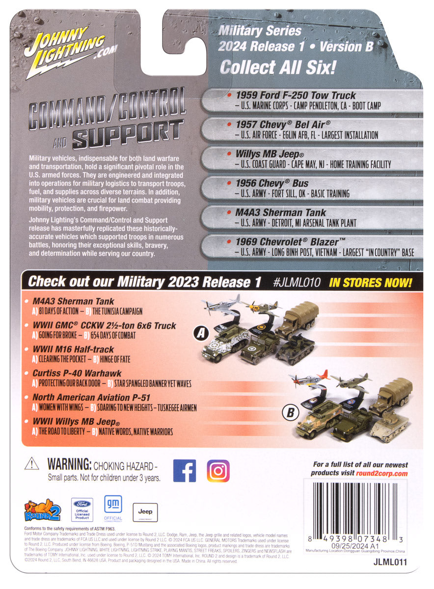 Johnny Lightning Military 2024 Release 2 Set B (6-Piece Sealed Case) Diecast